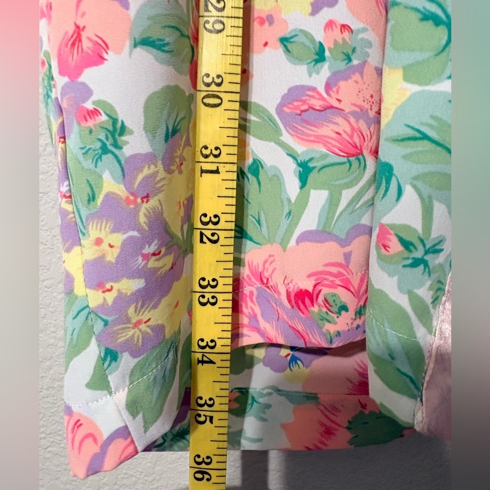 Vintage Victoria's Secret Gild Label Floral Satin Kimono Robe, Belt - Multicolor - Picture 9 of 11